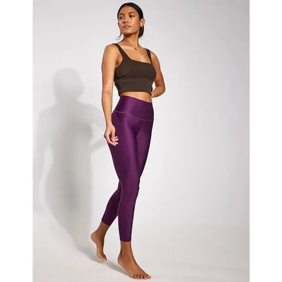 Alo Yoga 7/8 High Waist Airlift Legging Dark Plum Sculpting Compression Studio - Picture 4 of 16